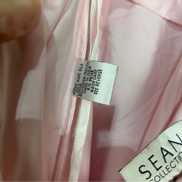 Vintage Sean collection, baby doll, pink rhinestone spaghetti strap prom dress - Picture 12 of 14